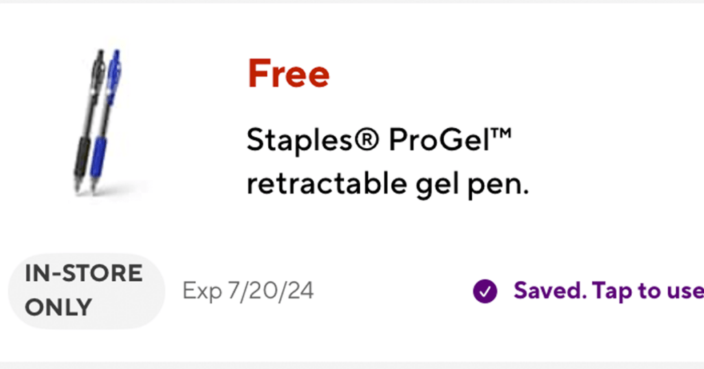 Free Progel Gel Pen At Staples