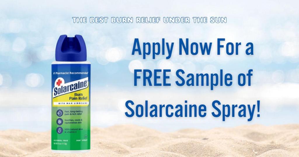 Free Solarcaine Sunburn Relief Spray Samples!