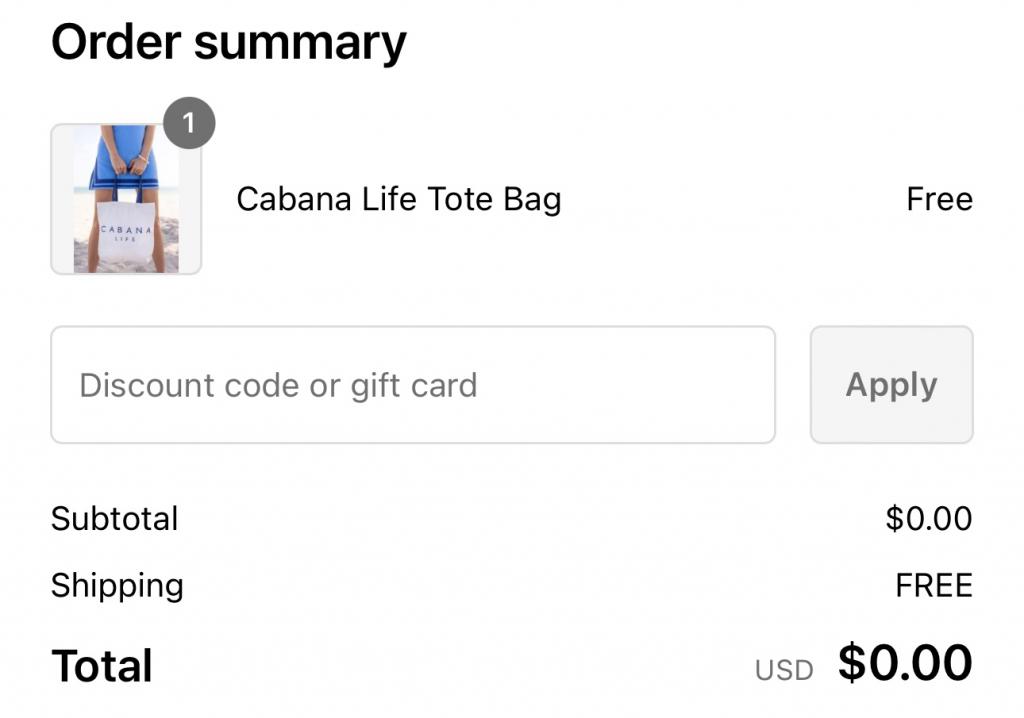 &Lt;S&Gt;Hurry! Get A Free Cabana Life Tote Bag! (Includes Free S/H)&Lt;/S&Gt; Expired