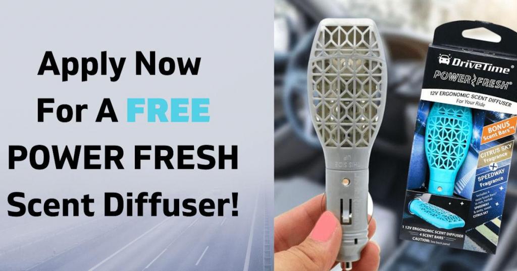 Sign Up For A Free Drive Time 12V Power Fresh Scent Diffuser!