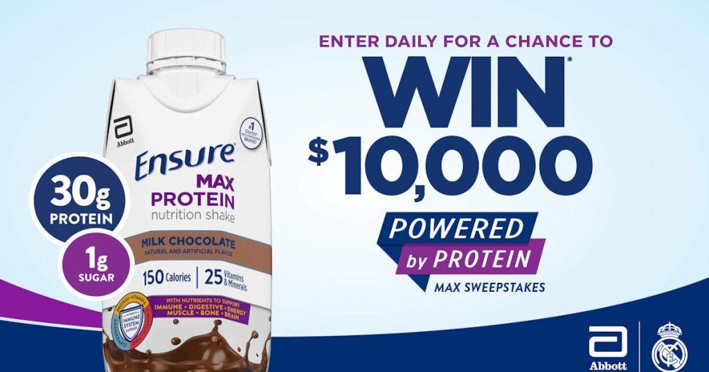 Win $10,000, A Trip To Spain, Or An Instant Win Prize From Ensure