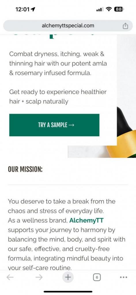 Free Sample Of Alchemytt Nourish Scalp Oil!