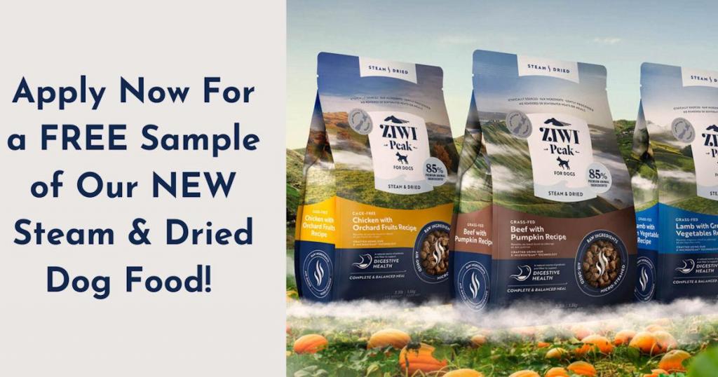 Get A Free Ziwi Steam &Amp; Dried Dog Food Sample!