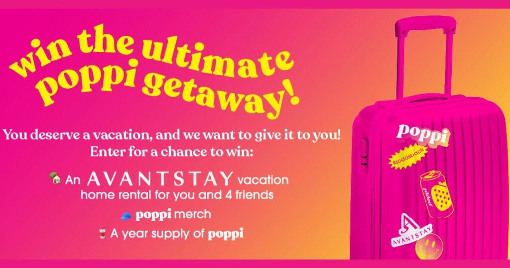 Enter The Poppi Avantstay Vacation Summer Sweepstakes