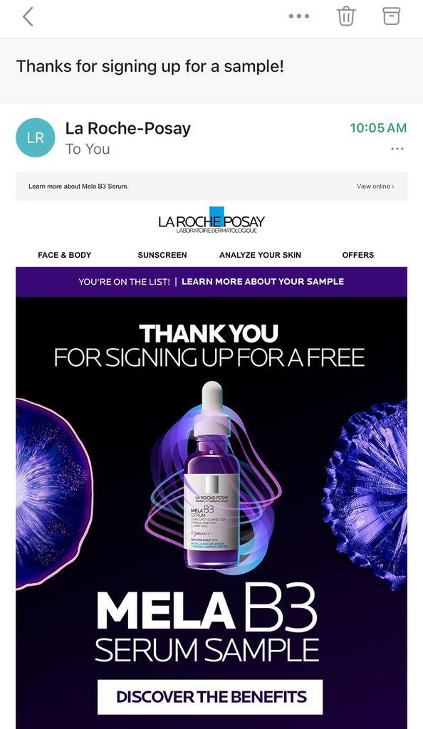 Free Mela B3 Dark Spot Serum Sample From La Roche Posay