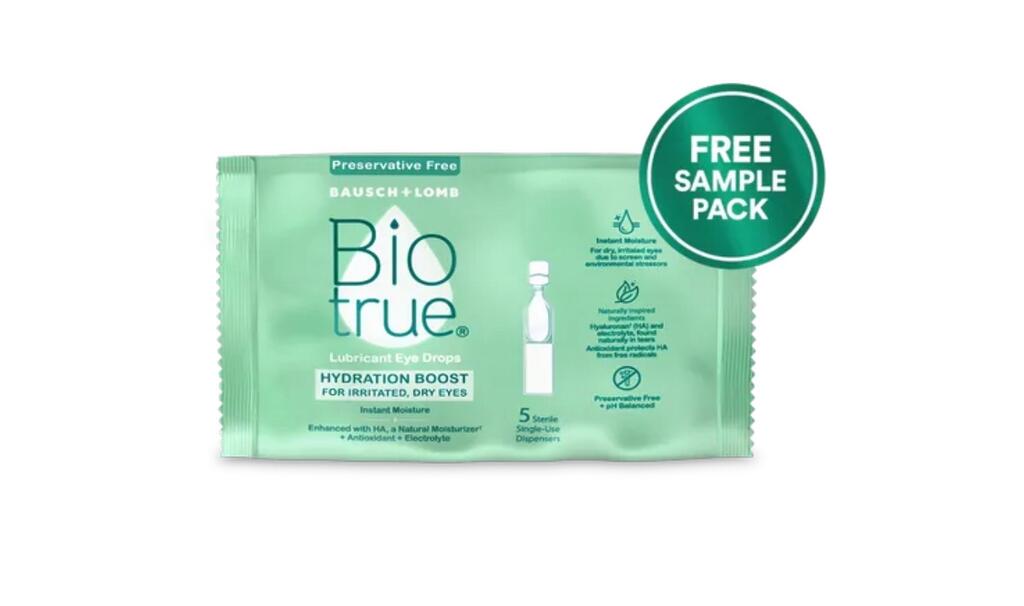 Free Biotrue Hydration Boost Lubricant Eye Drops!