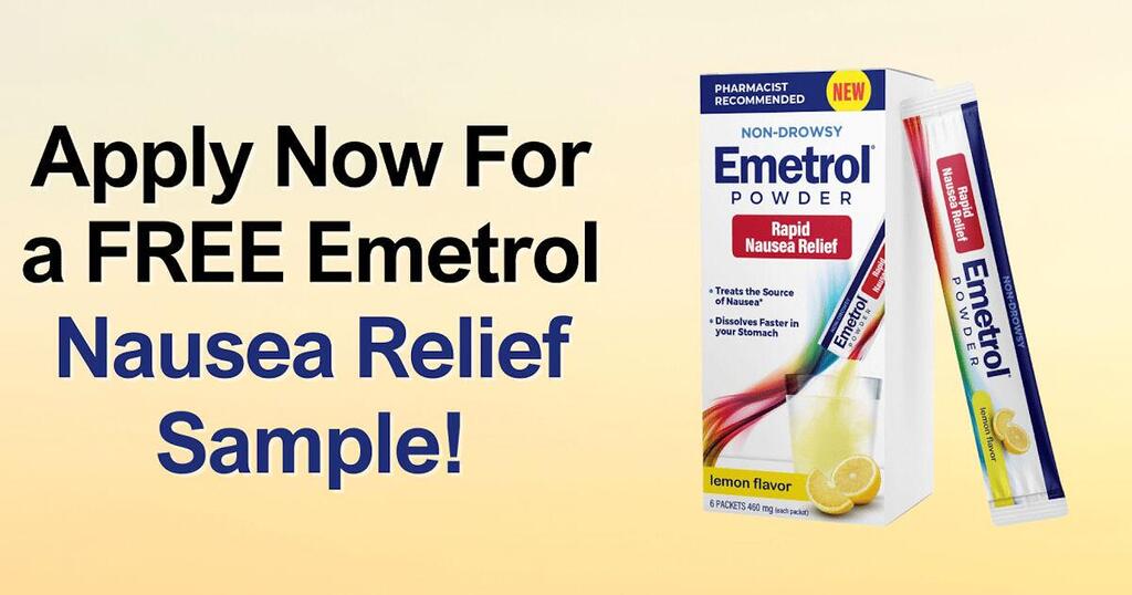 Sign Up For Free Emetrol Nausea Relief Powder Samples!