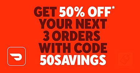 Score 50% Off Your Next 3 Doordash Orders With Code 50Savings!