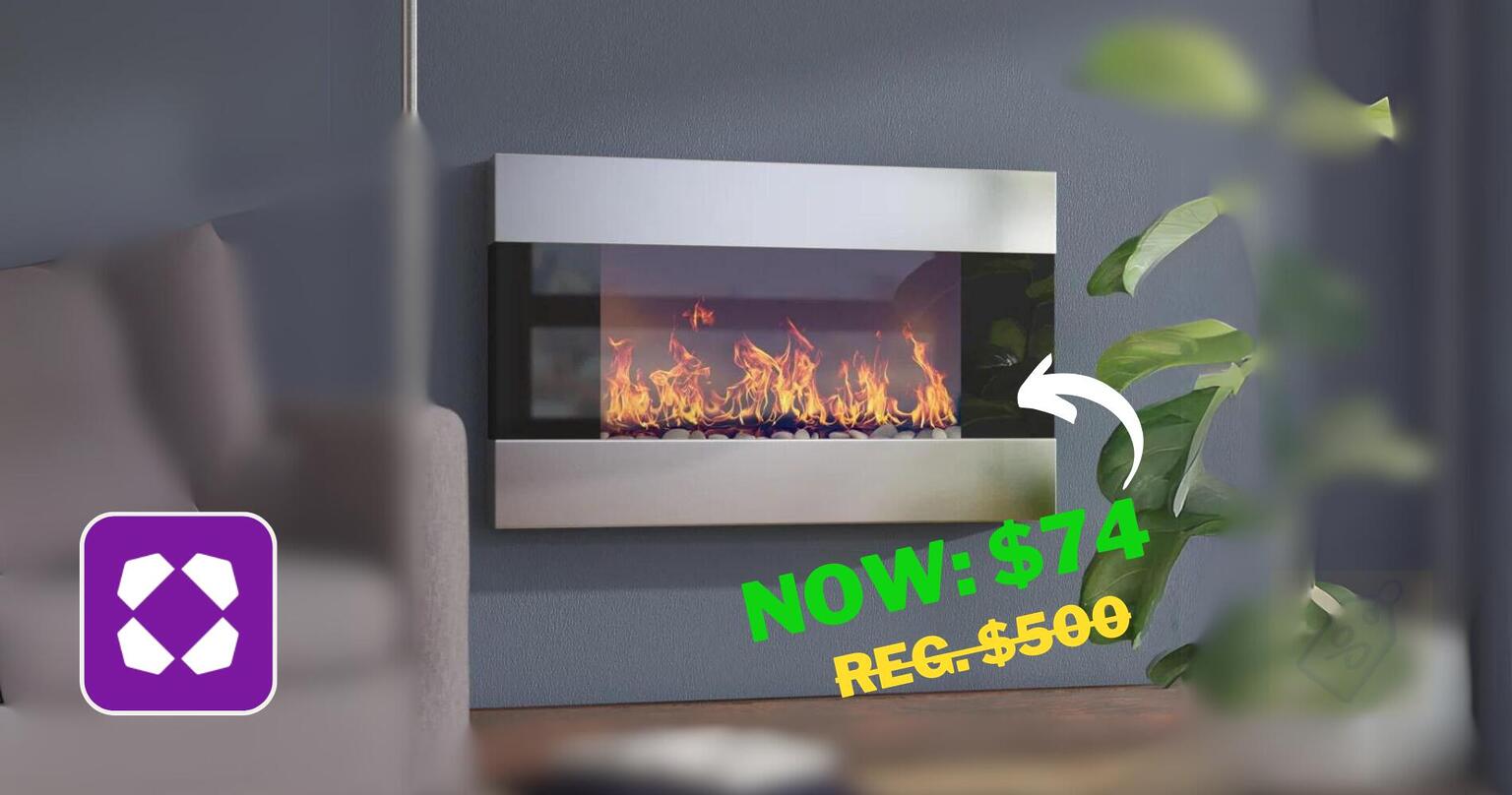 Incredible Deal: Wall Mount Electric Fireplace With Remote For Only $74 + Free Shipping (Reg. $500)