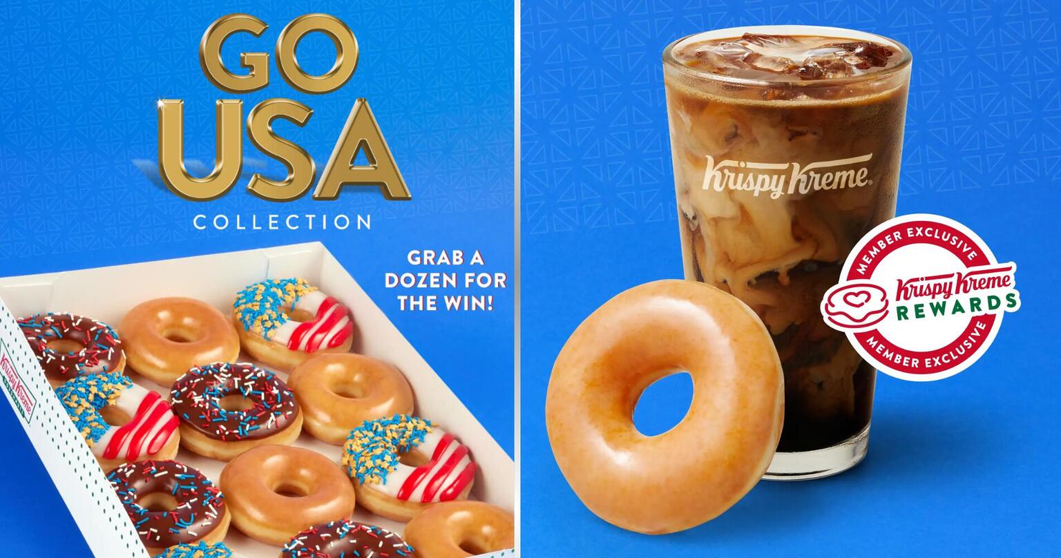 Free Go Usa Doughnut With Any Purchase At Krispy Kreme (Today Only)