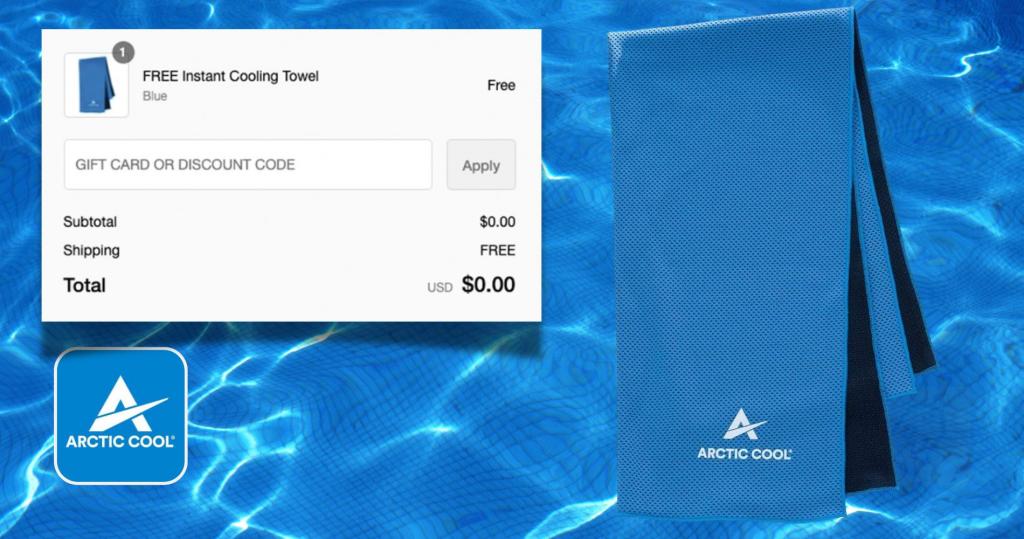 Hurry! Free Arctic Cool Instant Cooling Towel W/ Free S&Amp;H