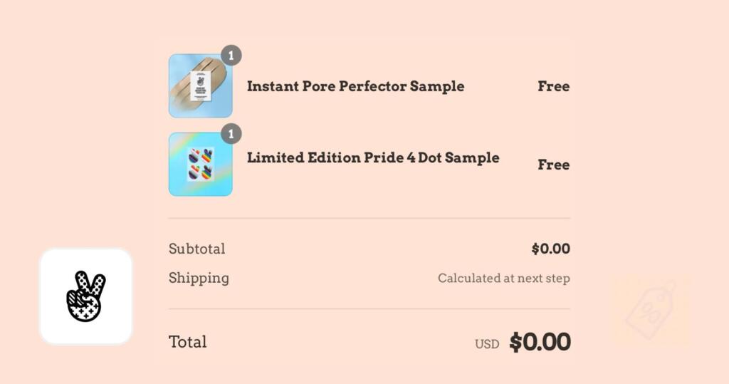 Free Peace Out Pore Perfector And 4 Dot Pride Samples