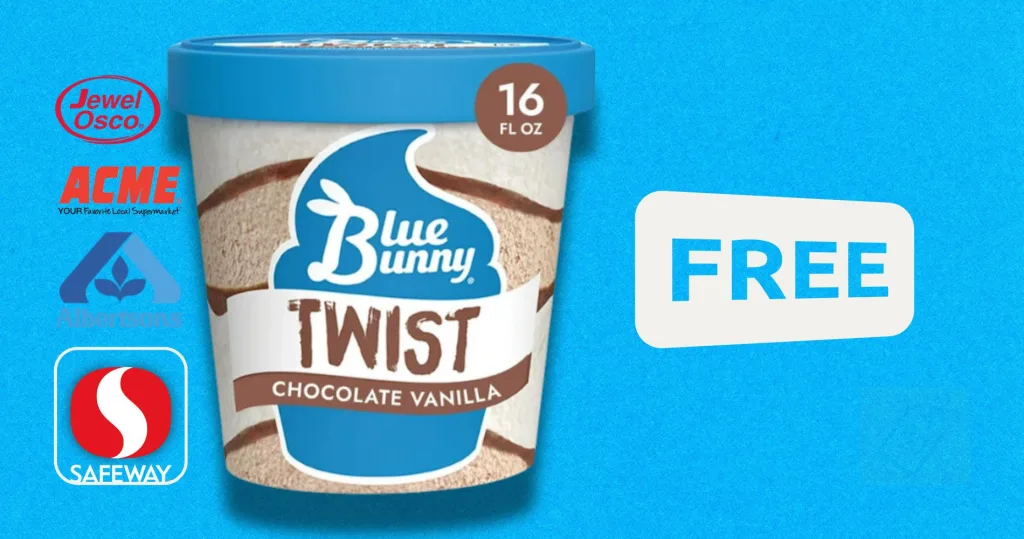 Get A Free Blue Bunny Twist Frozen Dairy Dessert!