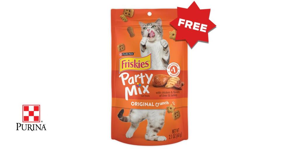 Free Sample Of Friskies Party Mix Original Crunch Cat Treats!