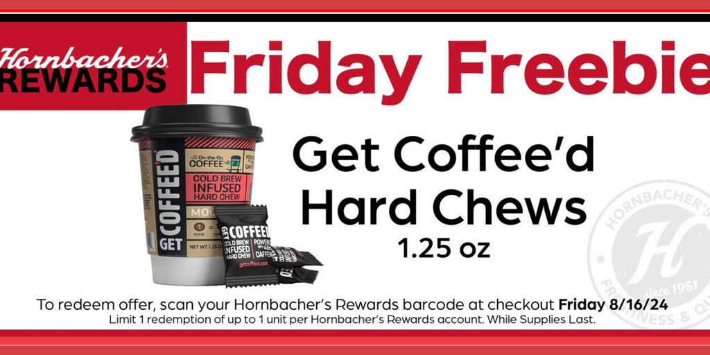 Free Get Coffee’d Hard Chews 1.25 Oz At Hornbacher’s Today!