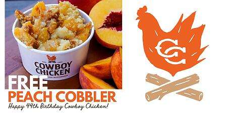 Free Peach Cobbler At Cowboy Chicken - Today Only!