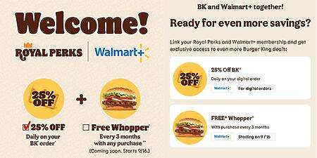 Burger King Has Partnered With Walmart+ To Bring Exclusive Deals And Savings To Members. This Exciting Collaboration Offers Two Significant Perks For Those Who Link Their Royal Perks Account With Their Walmart+ Subscription: