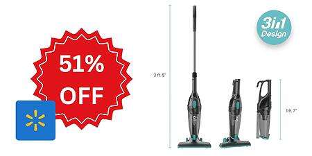 Ionvac 3-In-1 Lightweight Corded Stick Vacuum For Only $24.17 At Walmart (Regularly $49)