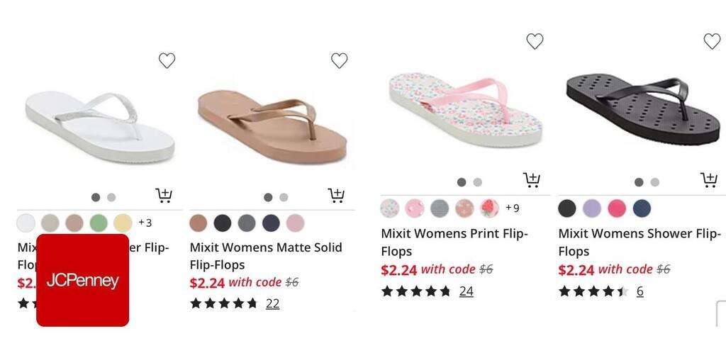 Women’s Sandals &Amp; Flip Flops Starting At $2.24 At Jcpenney