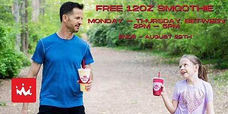 Kids Sip Free At Smoothie King Through August 29Th!