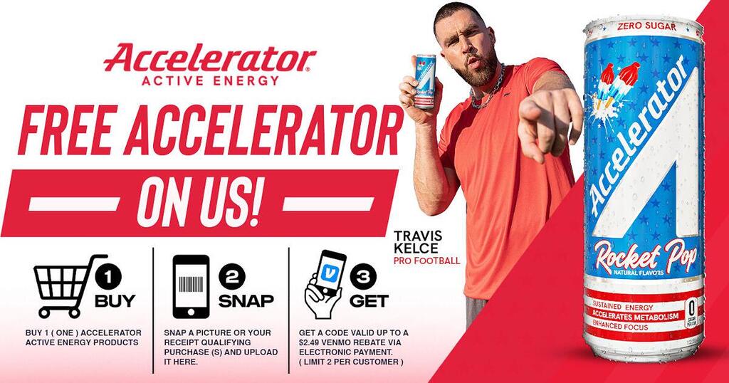 Get A Free Can Of Accelerator Active Energy With This Rebate Offer!