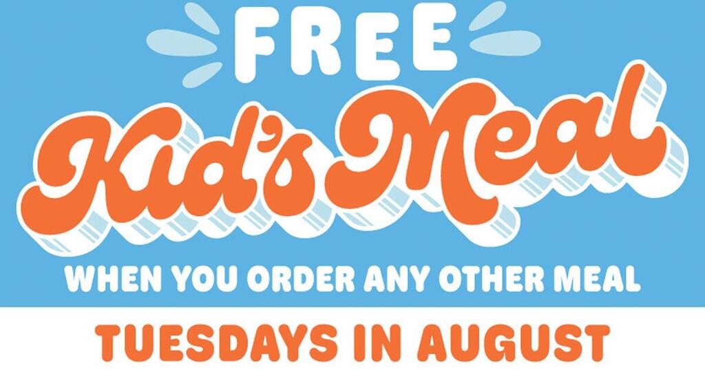 Kids Eat Free At Whataburger Every Tuesday In August!