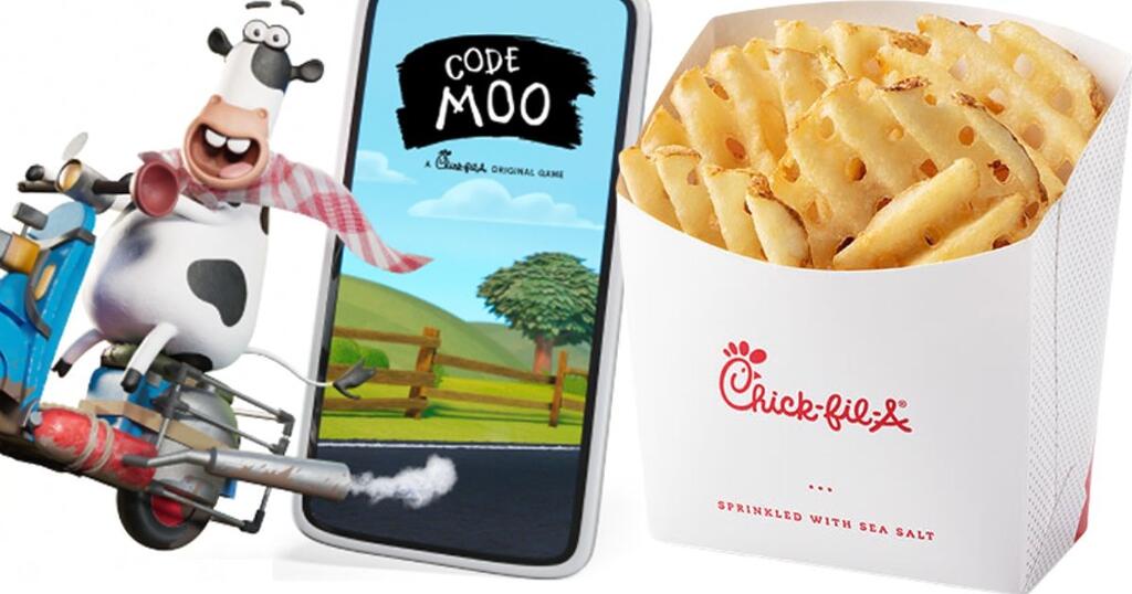 Free Chick-Fil-A Waffle Potato Fries From Code Moo!!