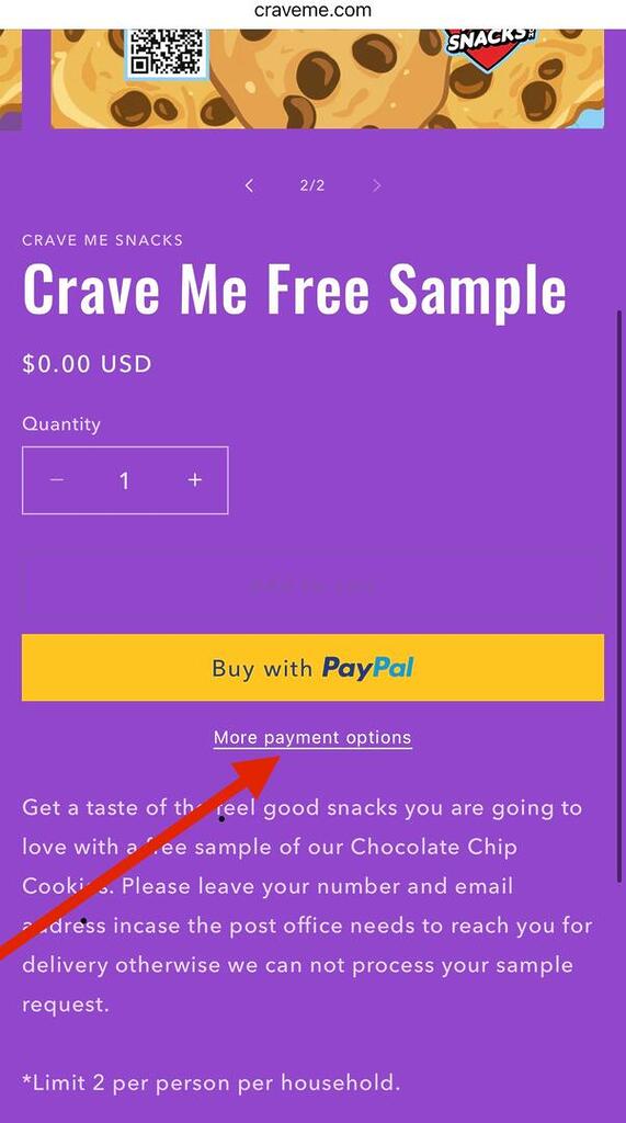 Crave Me Free Cookie Pack Samples W/ Free S&Amp;H