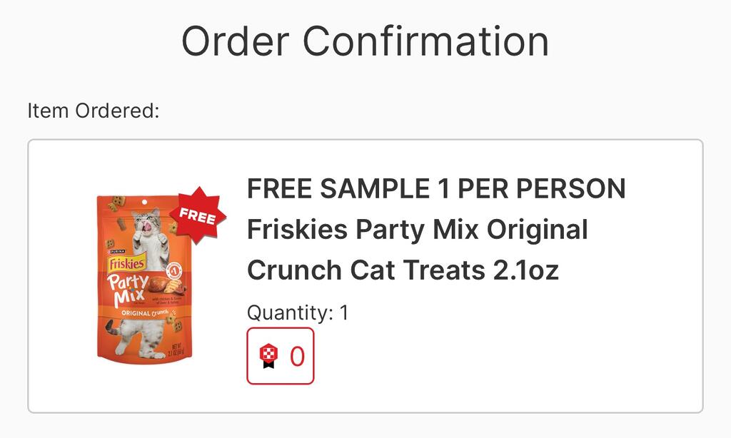 Free Sample Of Friskies Party Mix Original Crunch Cat Treats!