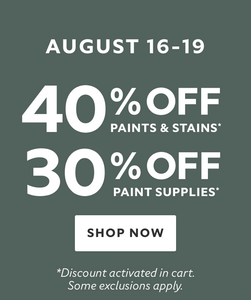 40% Off Paints And Stains + 30% Off Supplies At Sherwin-Williams Ends 8/19!