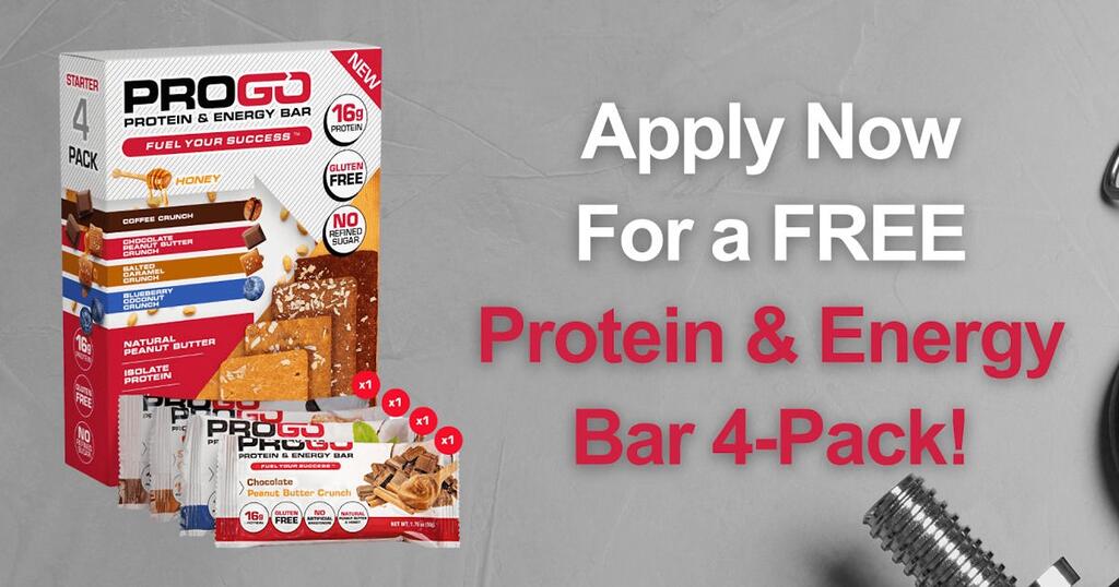 Sign Up For A Free 4-Pack Of Progo Protein &Amp; Energy Bars