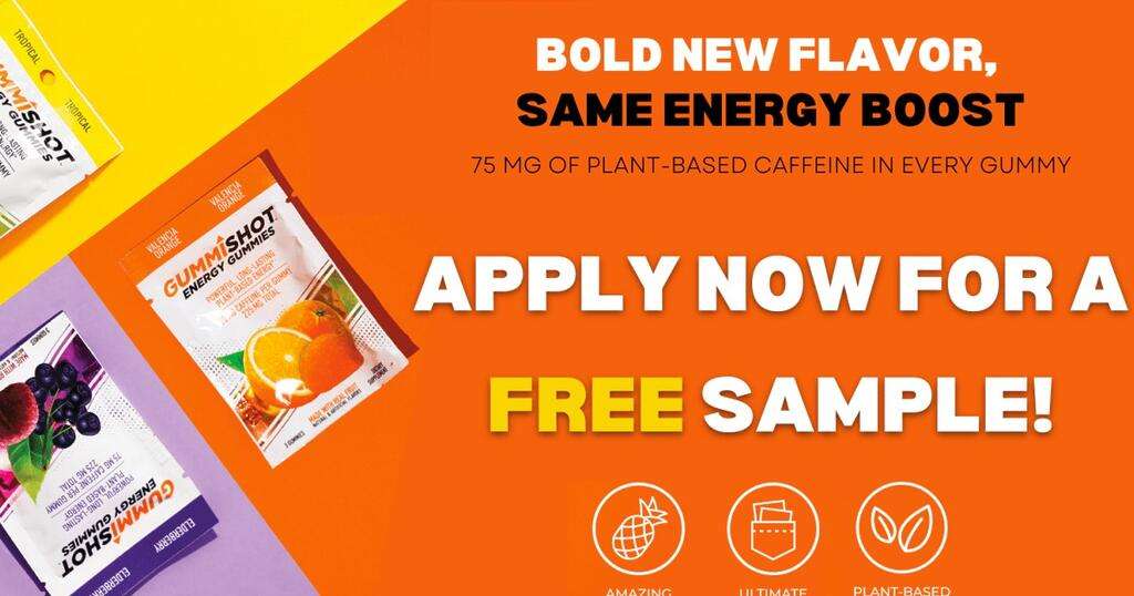 Apply To Try The New Gummishot Energy Gummies For Free