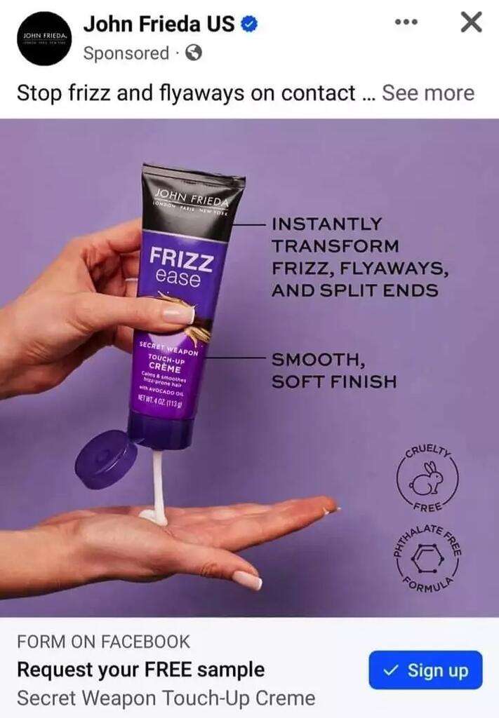 Free John Frieda Frizz Ease Serum Sample!