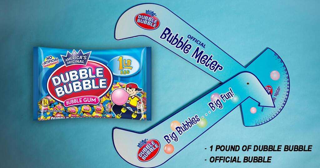 Win 1 Of 20 Dubble Bubble “Bubble Meter” Prize Packs!