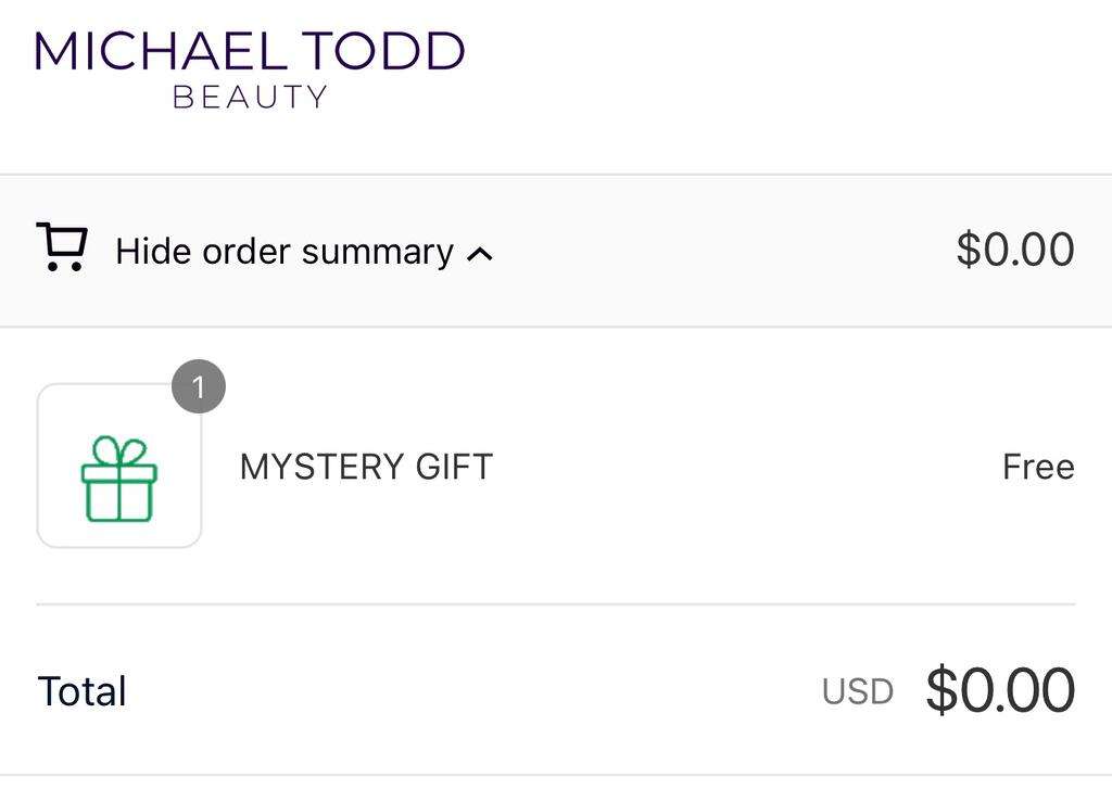 Free Mystery Gift From Michael Todd Beauty!