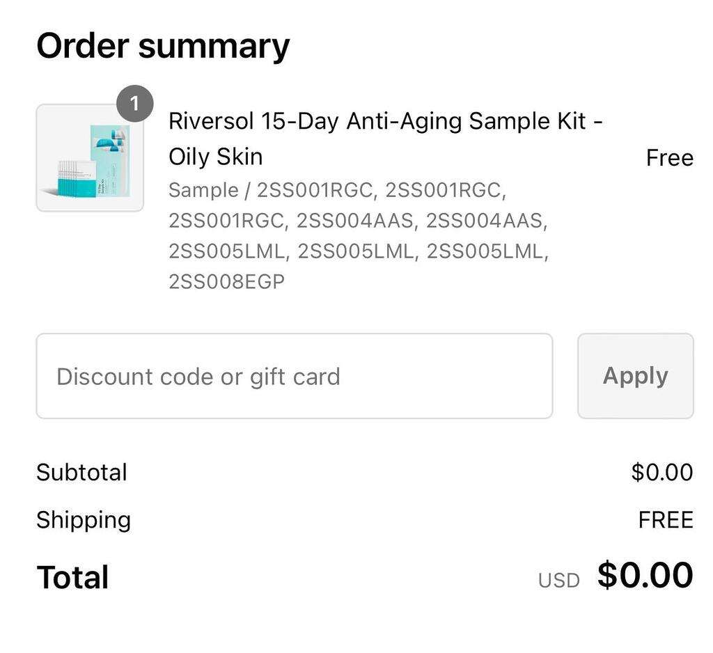 New Riversol Sample Kit With Free Shipping 🔥