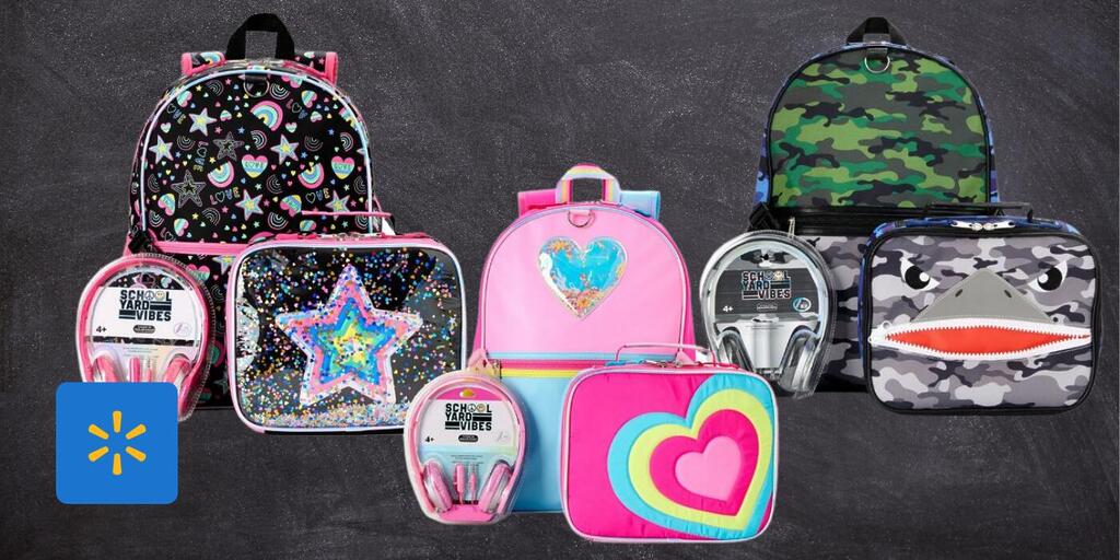 Score A Schoolyard Vibes 17&Quot; 3 Piece Backpack Set At Walmart For $19.98