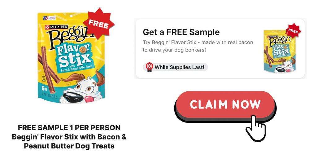 Free Bag Of Beggin’ Flavor Stix With Bacon And Peanut Butter Dog Treats!