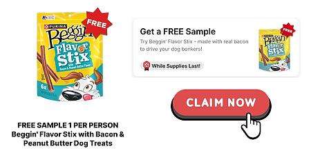 Free Bag Of Beggin’ Flavor Stix With Bacon And Peanut Butter Dog Treats!