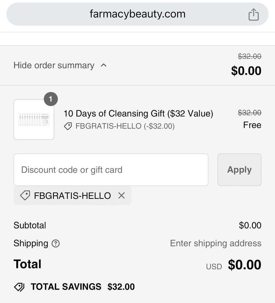 Hurry! Free Farmacy Beauty 10 Days Of Cleansing Sample