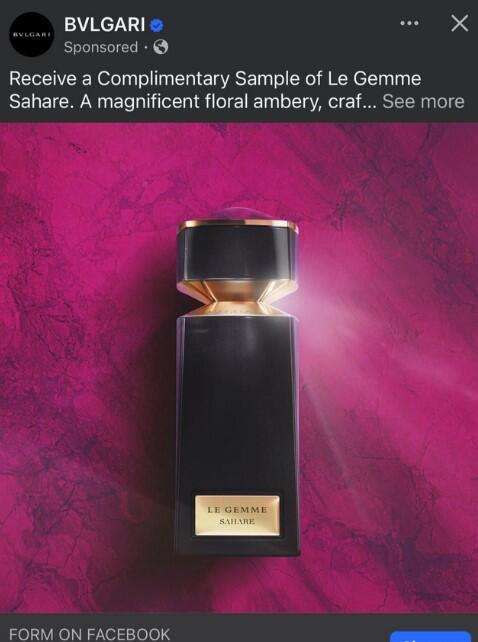 Free Bvlgari Le Gemme Sahare Fragrance Sample