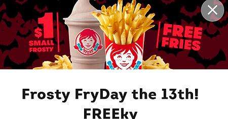 Wendy’s Freeky Fryday Deal/Freebies For Friday The 13Th!