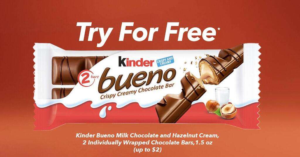 Free Kinder Bueno Chocolate Bar (Its Back)