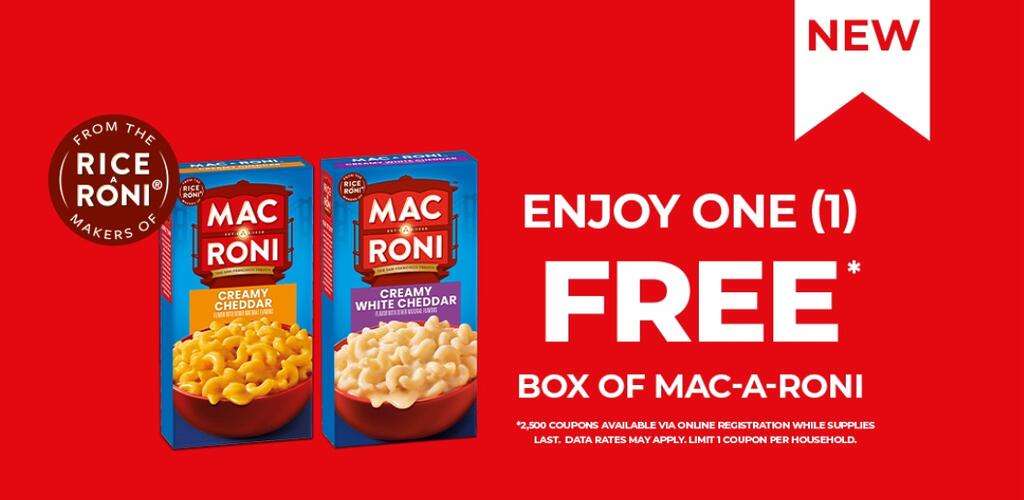 Hurry! Get A Free Box Of Mac-A-Roni By Rice-A-Roni