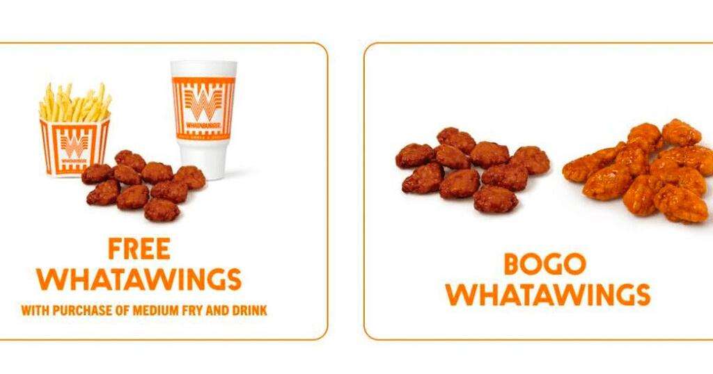 Free Whatawings With Purchase Of Drink Or Fry At Whataburger