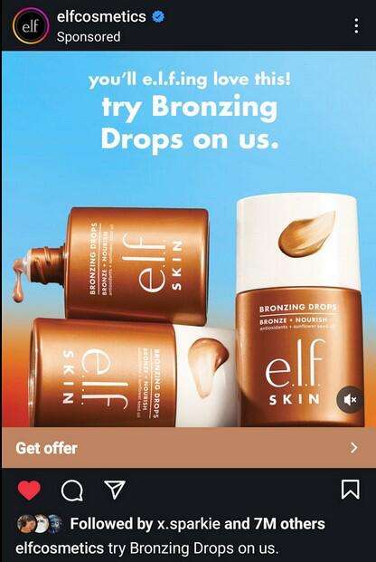 Free E.l.f. Bronzing Drops!