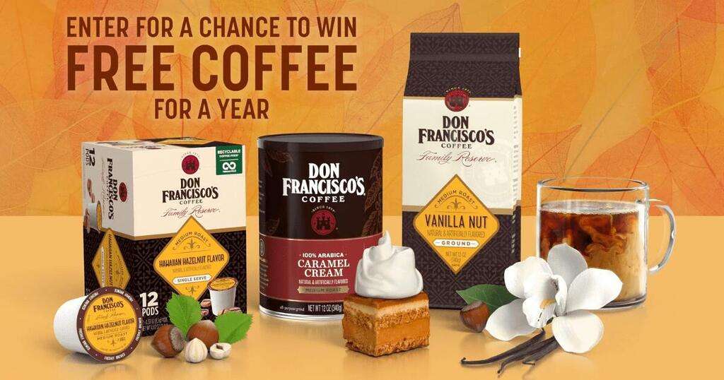 Win Free Don Francisco’s Coffee For A Year!