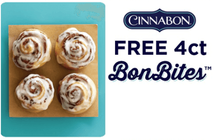 Free 4-Ct Bonbites From Cinnabon For Downloading App