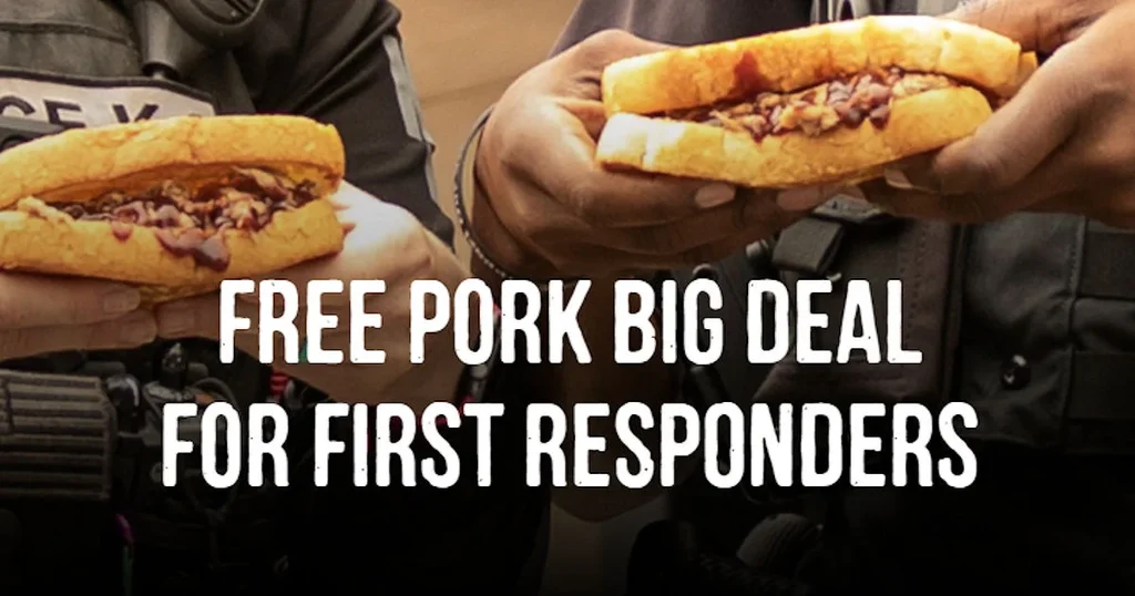 Free Pork Big Deal Meal At Sonny’s Bbq For First Responders (Ends 10/31)