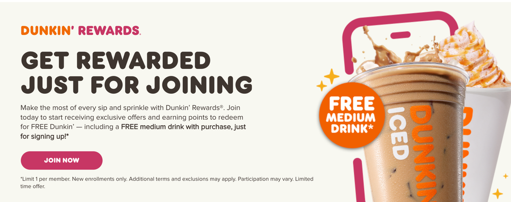 Free Medium Drink + $1 Classic Donut At Dunkin!